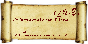 Öszterreicher Elina névjegykártya